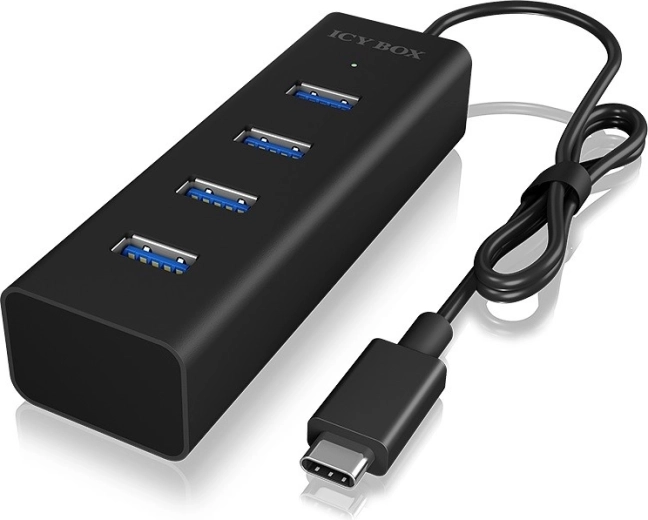 ICY BOX hub USB‑C de 4 puertos (USB 3.0, 5 Gbit/s)