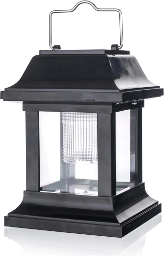 Lámpara solar 1LED negra