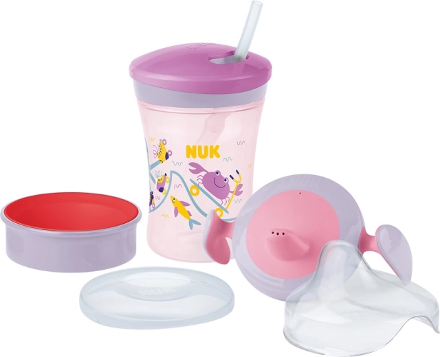 Vaso infantil NUK Learn to Drink Set, 230 ml, sin BPA