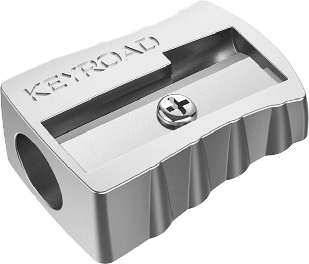 Sacapuntas Keyroad de metal, plateado