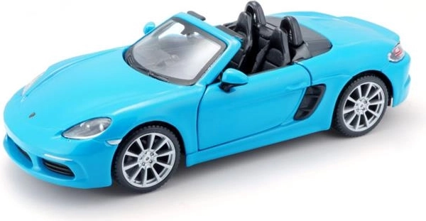 BBU Porsche 718 Boxster azul, modelo de coche a escala 1:24