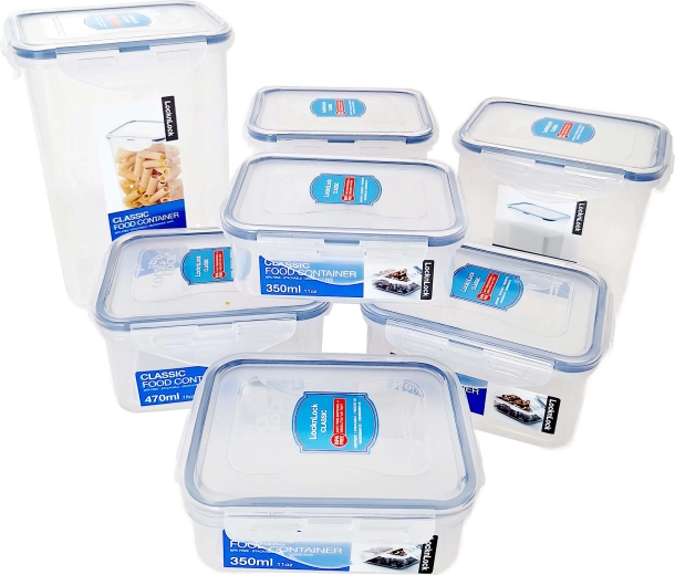 Juego de recipientes para alimentos Lock, 7 piezas