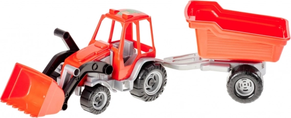 Tractor infantil con cargador y remolque