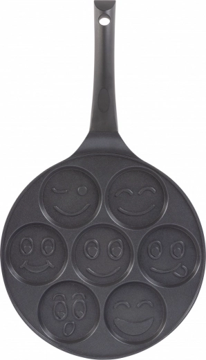 Sartén de aluminio para 7 tortitas con revestimiento antiadherente, 27 cm
