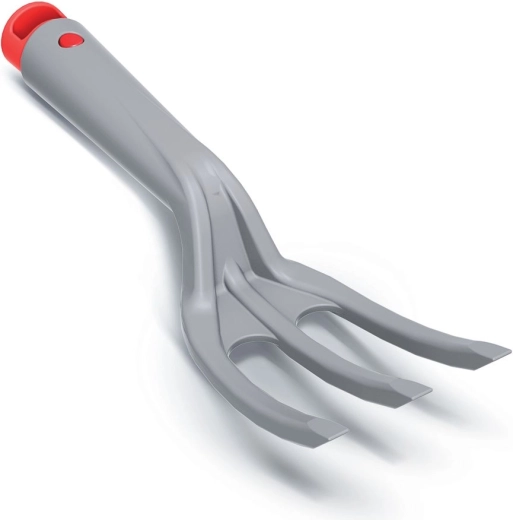 Cultivador manual con 3 púas de ABS, gris
