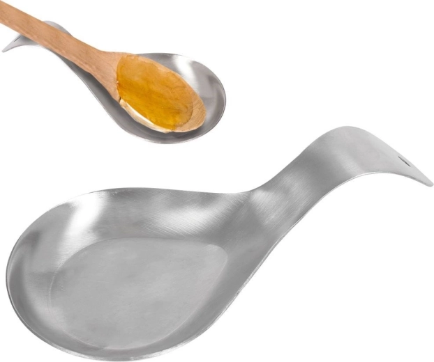 Reposacucharas y soporte para cucharones de acero inoxidable