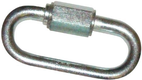 Eslabón conector de acero M8 con tuerca de cierre, 76 × 34 mm (10 uds.)