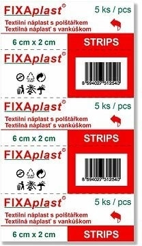 Fixaplast Strip apósito textil 6 × 2 cm, 5 uds