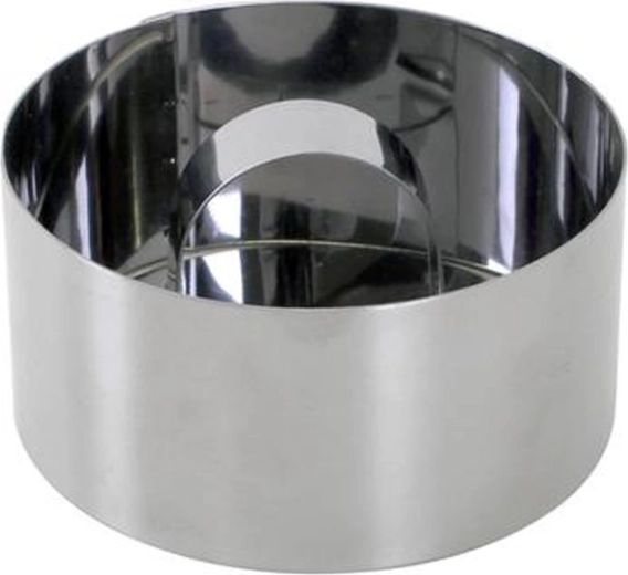 Molde redondo de acero inoxidable para alimentos 8 cm