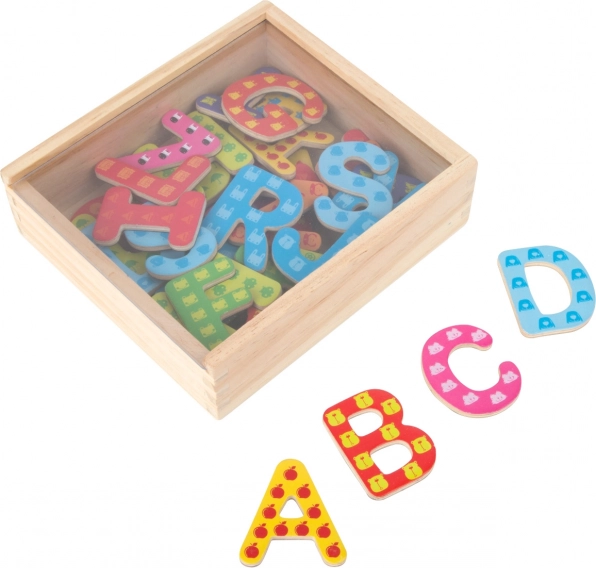 Small Foot letras magnéticas de madera de colores 37 piezas