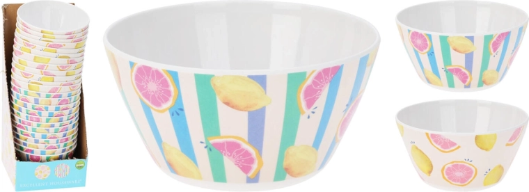 Cuenco de melamina 14,5 cm 0,75 l con motivo de frutas