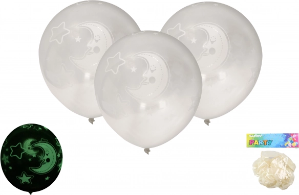 Globos 30 cm – set de 6 uds., brillan en la oscuridad