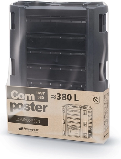 Compostera Prosperplast COMPOGREEN 380 l, negra