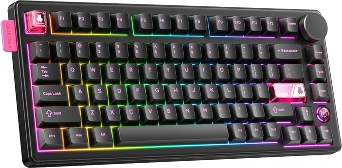 Teclado mecánico para gaming ONIKUMA MT706, inalámbrico y con cable, RGB, negro
