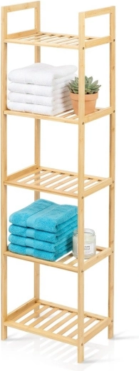 Estantería de bambú de cinco niveles Vilde 35 × 25 × 127,5 cm