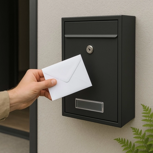 La ranura cubierta protege el correo recibido