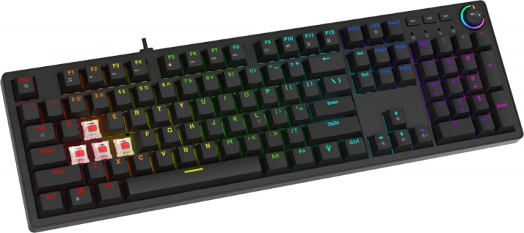 Teclado mecánico gaming Savio Styx Outemu Red Hot Swap RGB