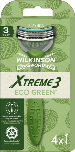 Wilkinson Sword Xtreme3 Eco Green maquinillas de afeitar desechables 4 uds