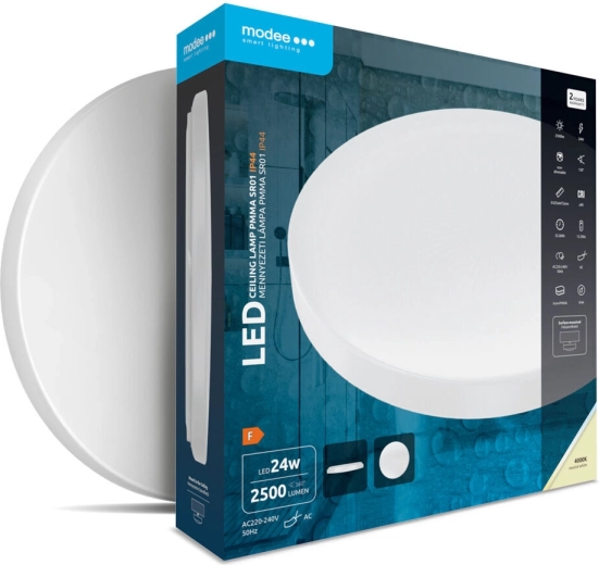 Luminaria LED de techo redonda Modee PMMA 24 W 4000 K IP44