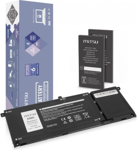Batería MITSU para Dell Inspiron y Latitude 55 Wh 15,2 V