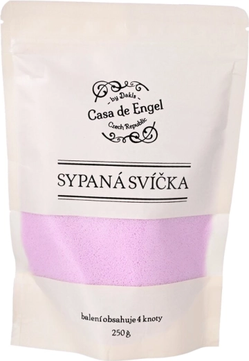Cera granulada morada para velas 250 g + 4 mechas