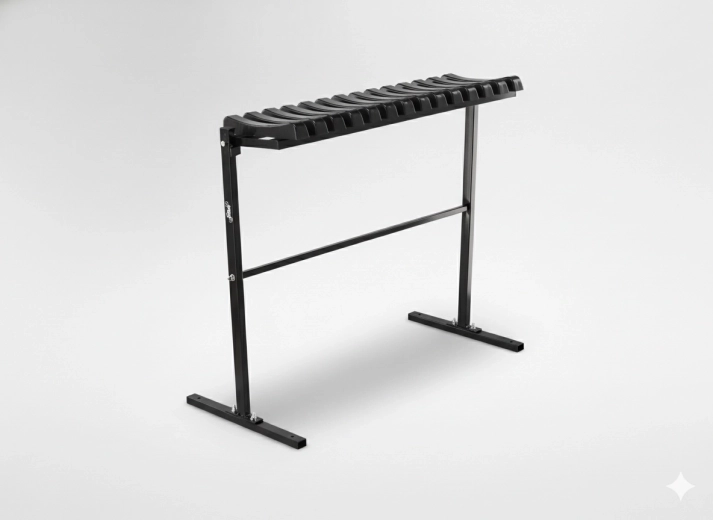 Banco plegable para cementerio con base, negro, 86 cm