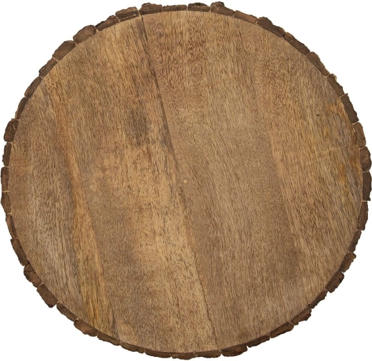 Tabla de cortar de madera y bandeja de servir de mango 39 cm