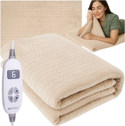 Alfombrilla eléctrica calefactable Ruhhy 180 × 130 cm beige