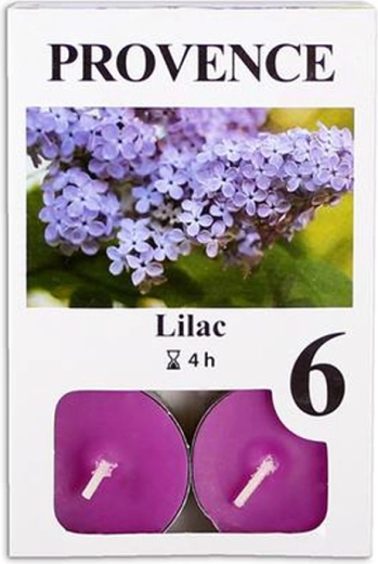 Velas de té de lila 6 uds