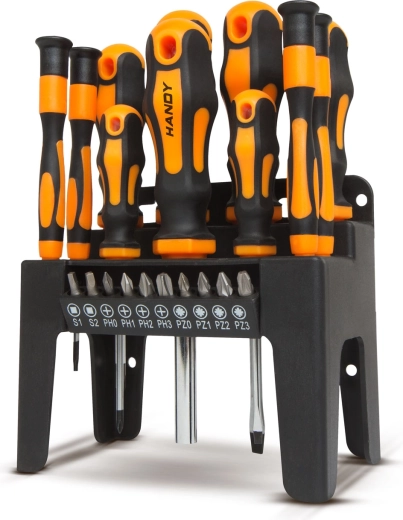 Juego de destornilladores con soporte Handy, 22 piezas