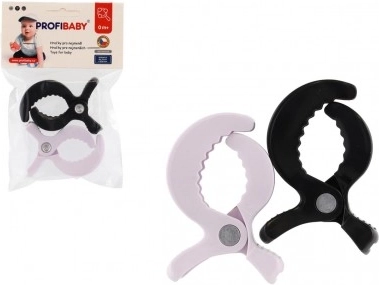 Clips para cochecito en blanco y negro, 2 uds.