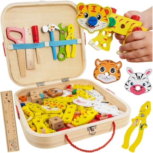 Caja de madera con herramientas Kruzzel