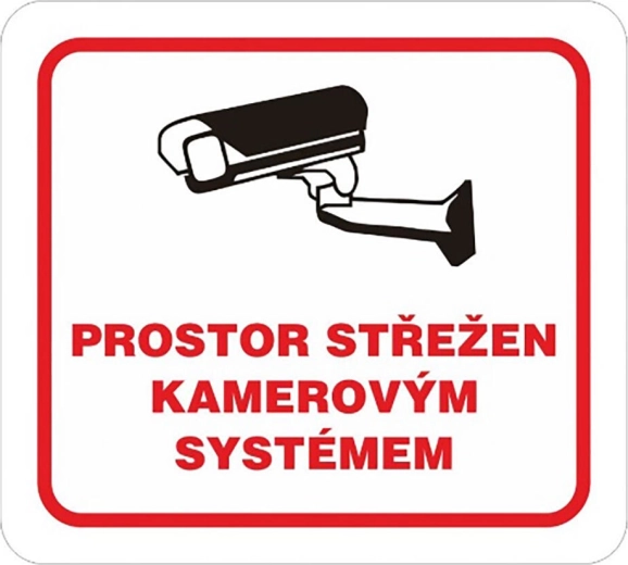 Pegatina Zona vigilada por sistema de cámaras 100 × 90 mm
