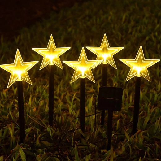 Cinco estrellas luminosas para el jardín