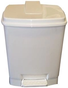 Cubo de basura con pedal GOLIÁŠ 15 l con cubeta interior, rectangular