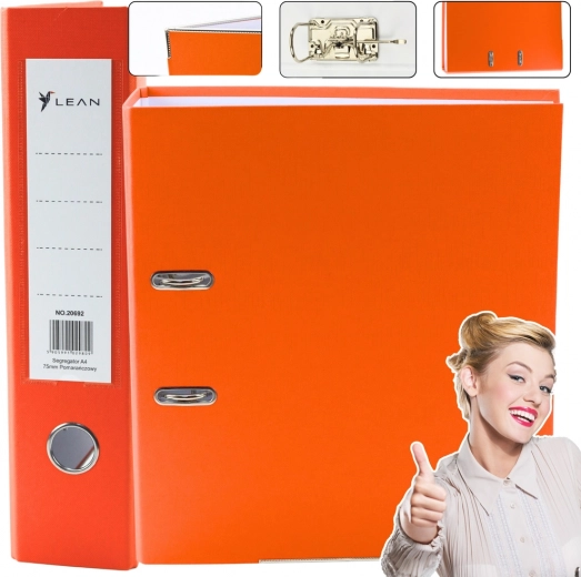 Archivador de palanca A4 75 mm naranja