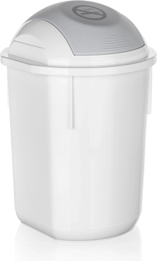 Cubo de basura con tapa basculante 4 l blanco