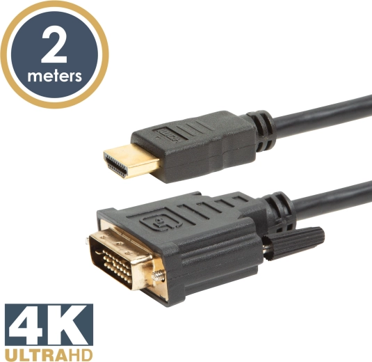 Cable bidireccional HDMI a DVI-D de 2 m