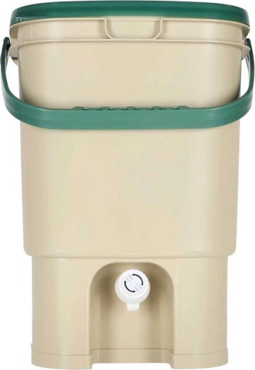 Vaciado cómodo del té de compost