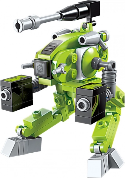 Qman Pioneer Police Apocalypse – robot con cañón de alto rendimiento, set de construcción de 75 piezas