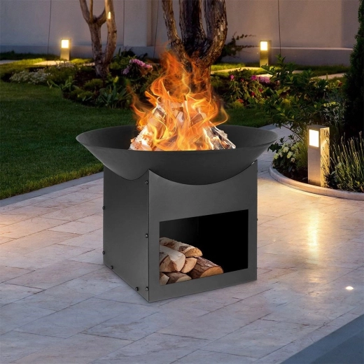 Almacenamiento de leña integrado