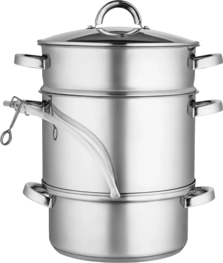 Exprimidor de vapor de acero inoxidable 5 l