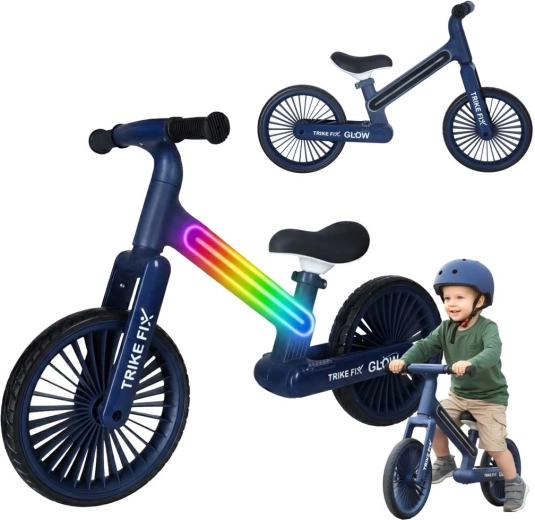 Bicicleta de equilibrio TRIKE FIX GLOW LED – azul marino