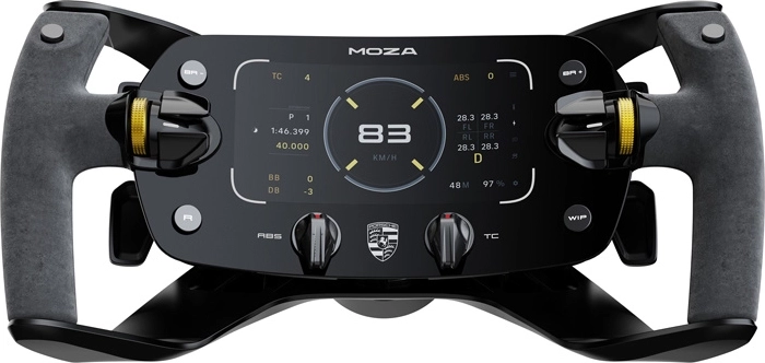 volante de sim racing moza racing porsche mission r