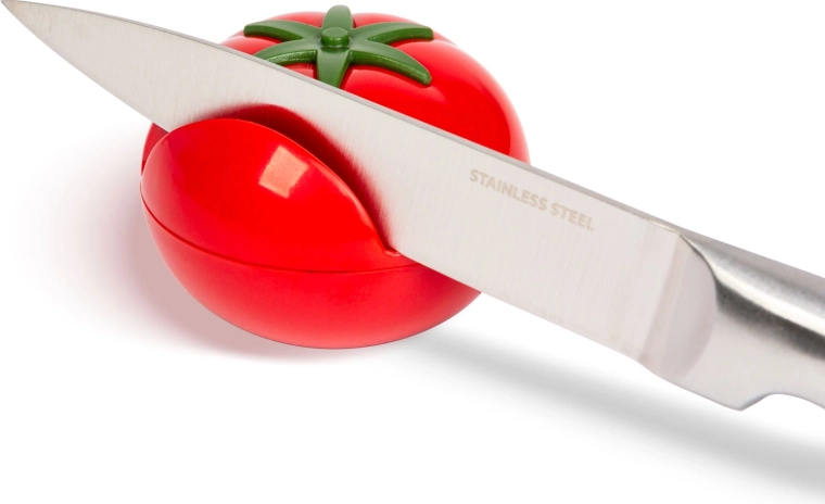 Afilador de cuchillos con forma de tomate