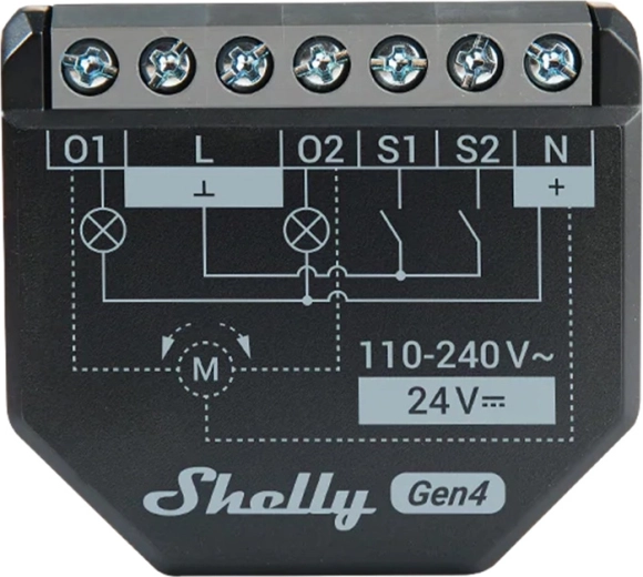 Relé inteligente de dos canales Shelly 2PM Gen4 con Zigbee y Matter