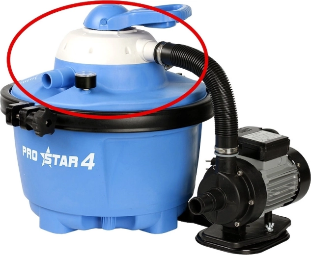 Tapa del depósito de filtración Marimex ProStar (conjunto) incluida válvula de 6 vías