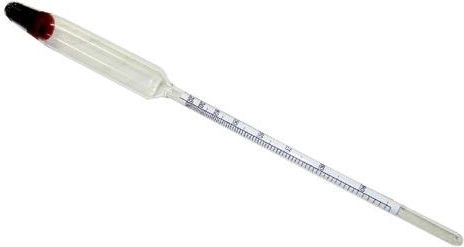 Alcoholímetro para destilados 20–96 % (210 mm)