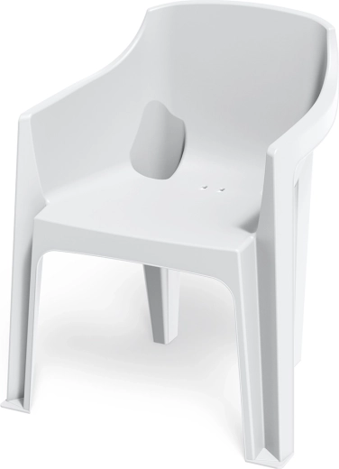 Silla con reposabrazos Turino blanca