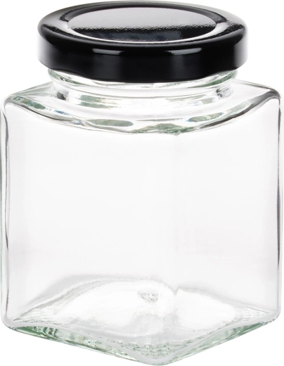 Vidrio transparente de calidad y tapas herméticas